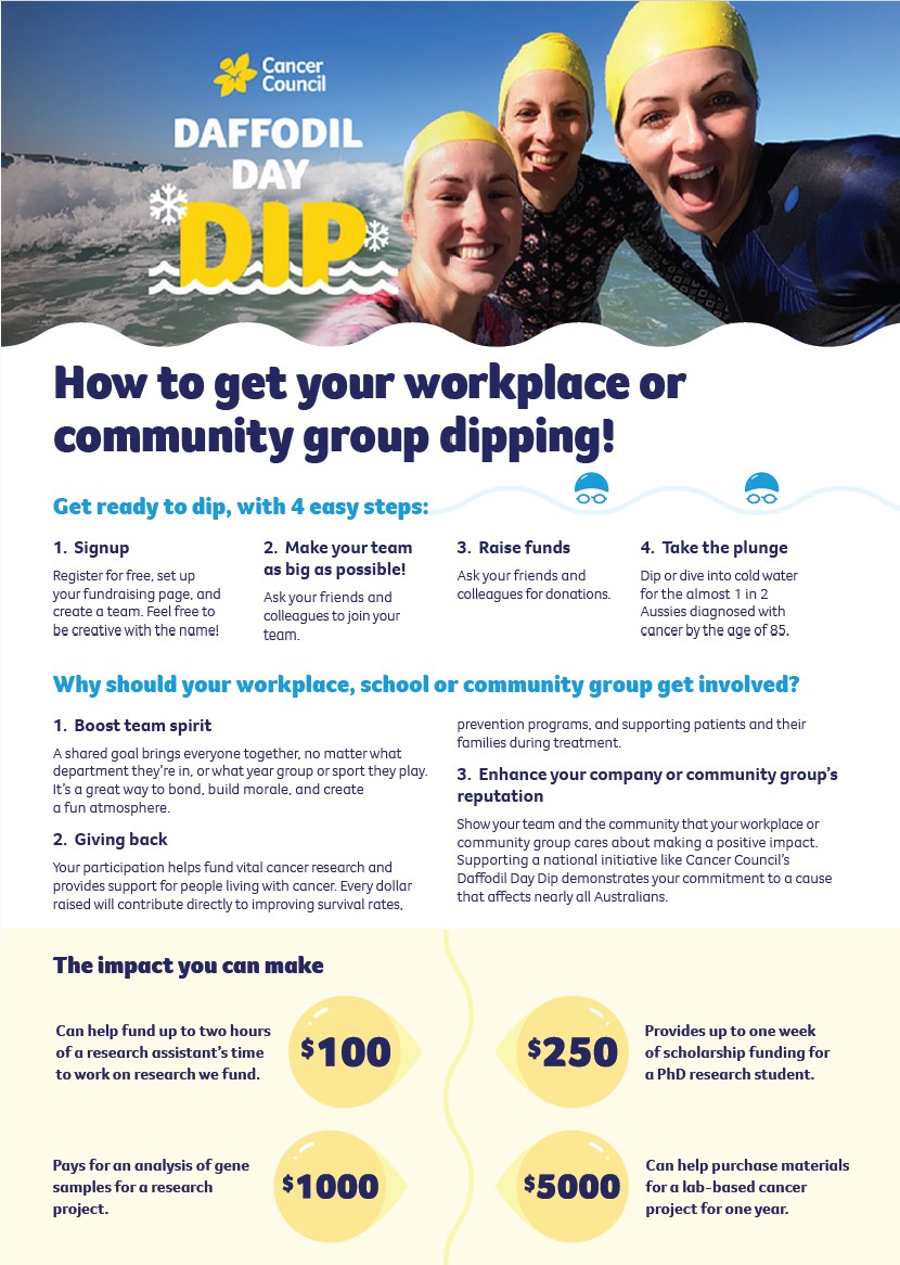 Daffodil Day Dip - Workplace Flyer