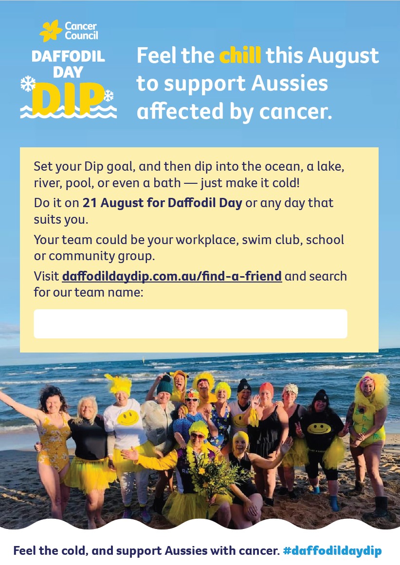 Daffodil Day Dip - Join the Team Poster - V2