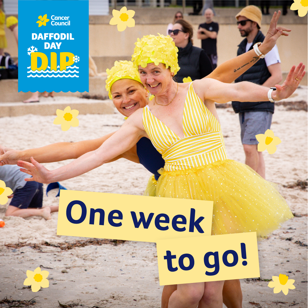 Daffodil Day Dip - Social Media Tile - One Week to Go V2 - 2026