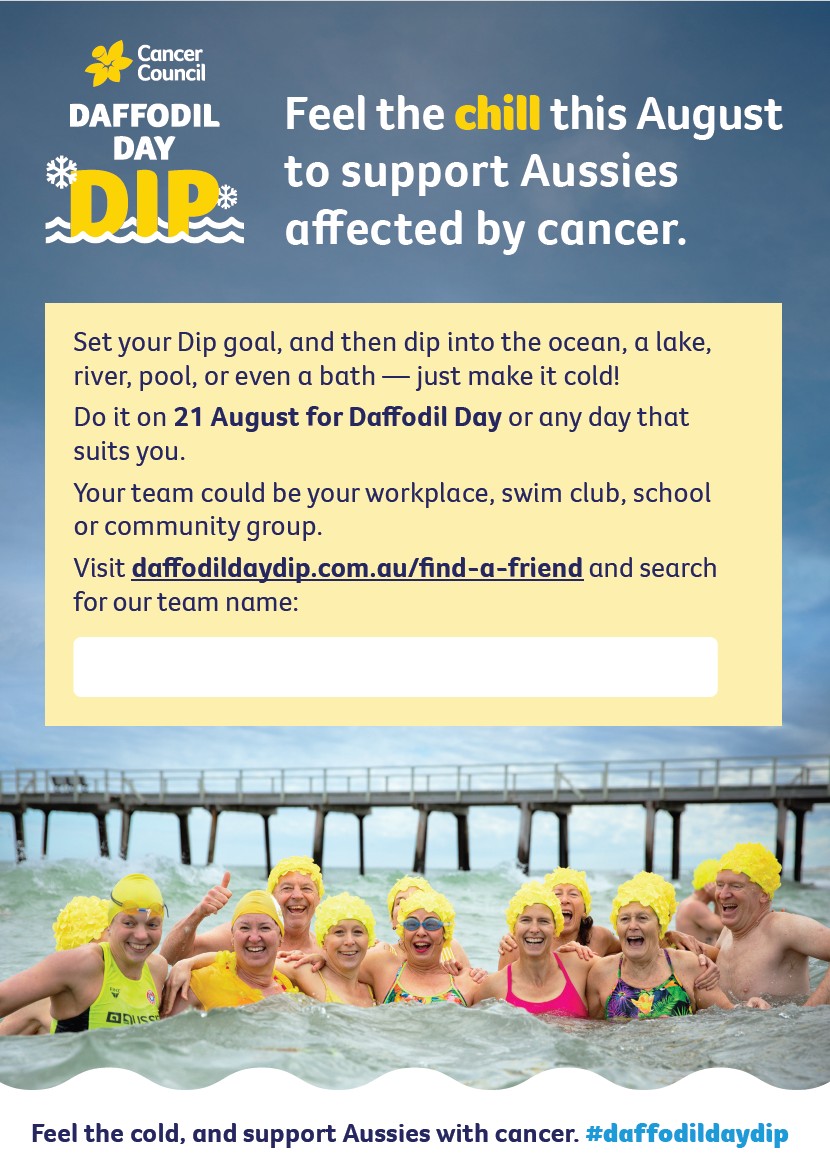 Daffodil Day Dip - Join the Team Poster - V1